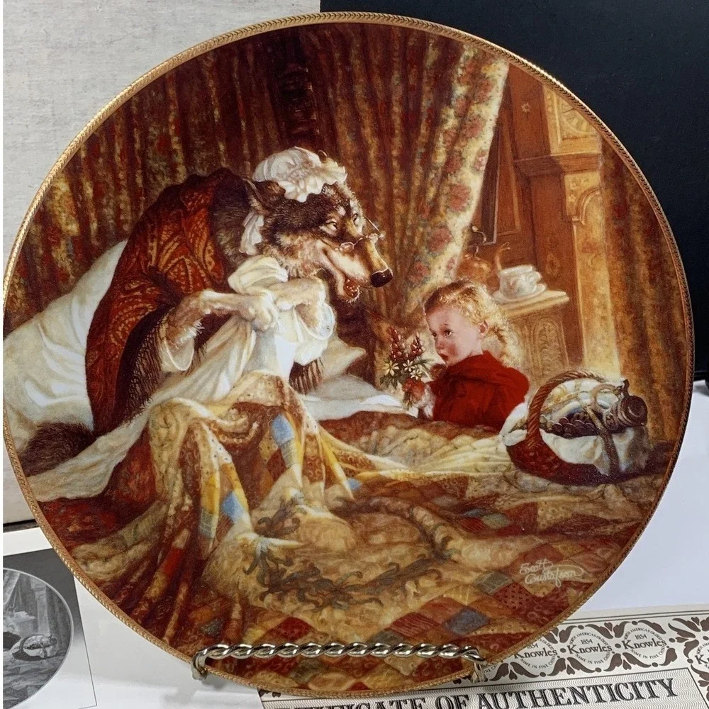 Edwin M Knowles Little Red Riding Hood Scott Gustafson 1991 Plate 84-K41-112.2